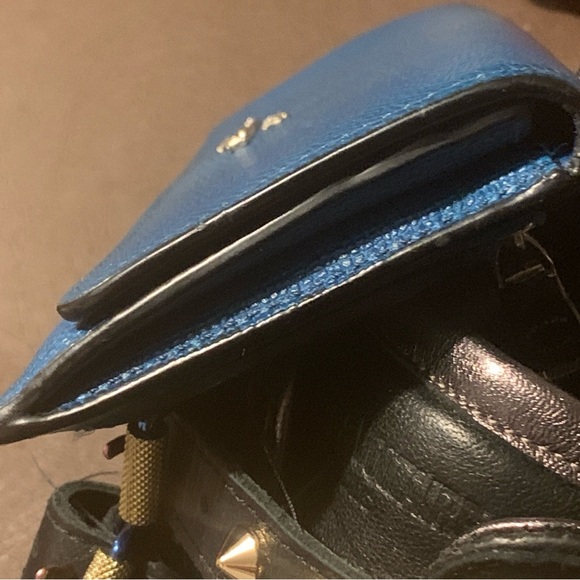 Coach Women's Leather Slim Envelope Flap Long Wallet Teal 8”x4” - Picture 10 of 14